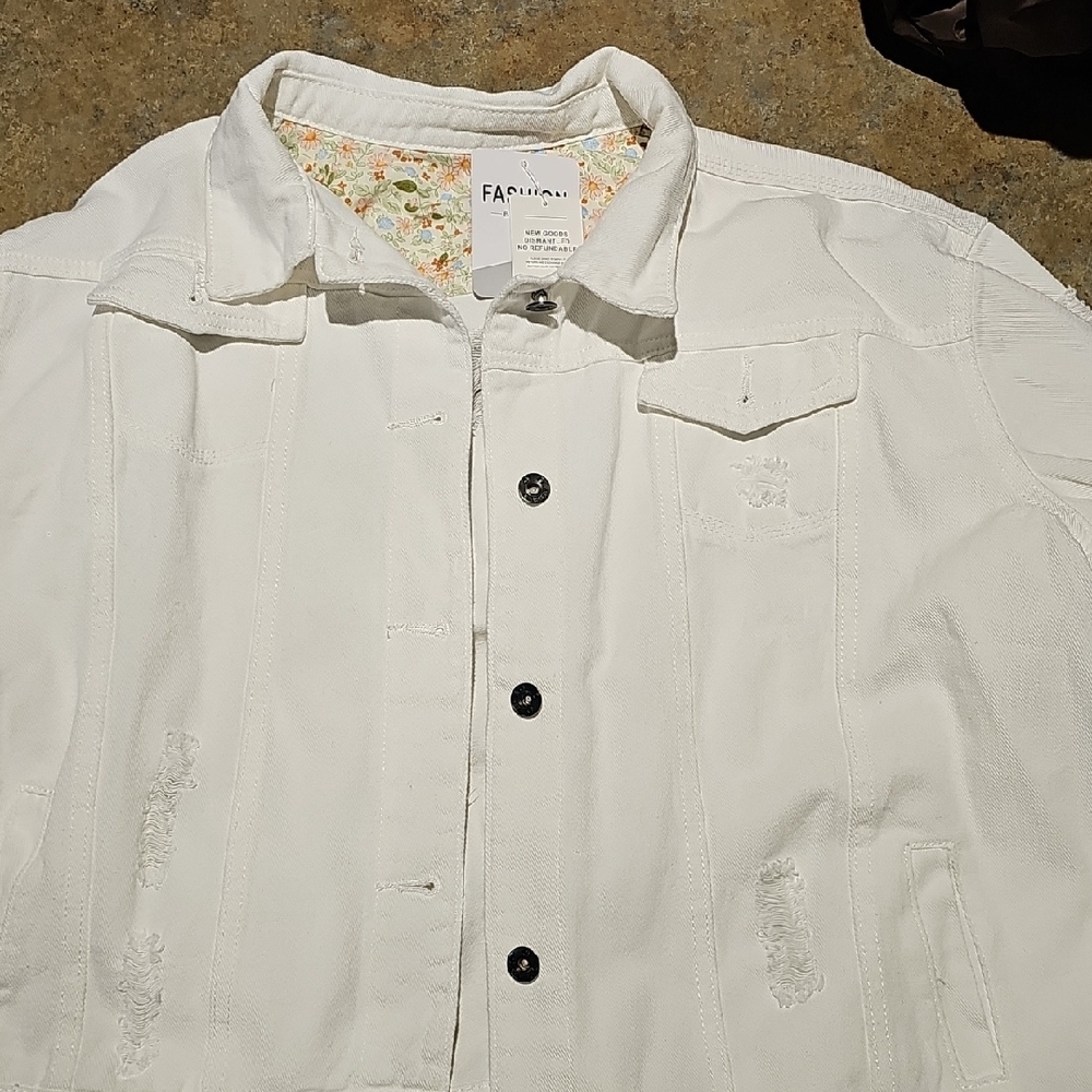 Women's White Denim Jacket